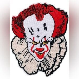 It Patch Clown pennywise Embroidered Iron on Patch for T Shirt Cap Backpack